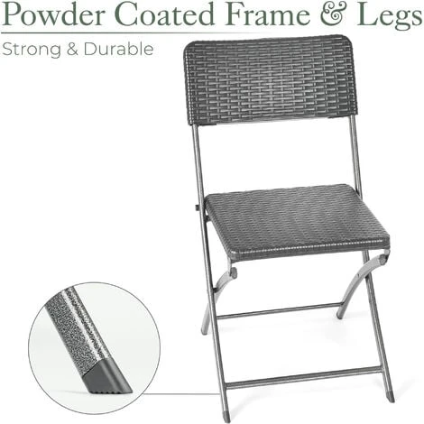 Rattan Effect Garden Chairs (2 Pack) 6 Rattan Effect Garden Chairs (2 Pack) - Image 4
