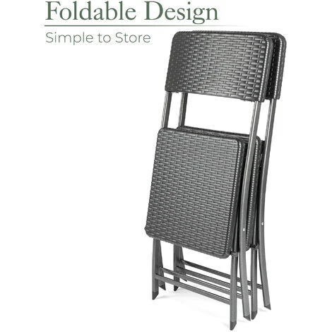 Rattan Effect Garden Chairs (2 Pack) 7 Rattan Effect Garden Chairs (2 Pack) - Image 5