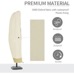 Outsunny Outdoor Parasol Cover Umbrella Garden Furniture Protection Wind Rain -Outdoor Furniture Store 13803502 4