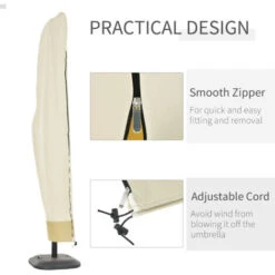 Outsunny Outdoor Parasol Cover Umbrella Garden Furniture Protection Wind Rain -Outdoor Furniture Store 13803502 5