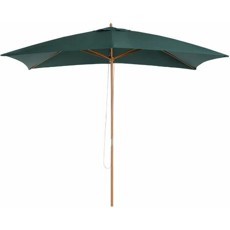 Outsunny Wooden Garden Parasol Sun Shade Patio Umbrella Canopy Green 3 Outsunny Wooden Garden Parasol Sun Shade Patio Umbrella Canopy Green