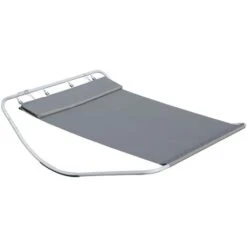 Outsunny Double Hammock Sun Lounger Outdoor Day Bed Patio Grey