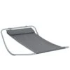 Outsunny Single Texteline Outdoor Hammock Bed Patio Sun LoungerRocker Grey