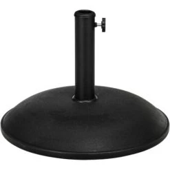 Outsunny 20kg Patio Sun Umbrella Base Durable Parasol Garden Stand Cement Round