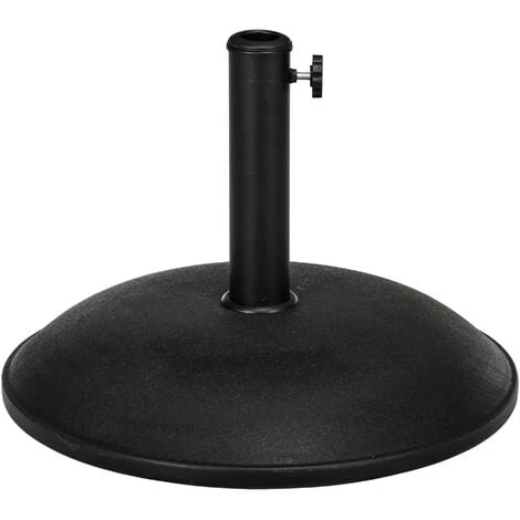 Outsunny 20kg Patio Sun Umbrella Base Durable Parasol Garden Stand Cement Round 3 Outsunny 20kg Patio Sun Umbrella Base Durable Parasol Garden Stand Cement Round