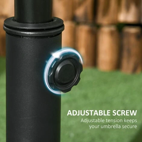 Outsunny 20kg Patio Sun Umbrella Base Durable Parasol Garden Stand Cement Round 6 Outsunny 20kg Patio Sun Umbrella Base Durable Parasol Garden Stand Cement Round - Image 4
