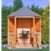 Gazebo Arbour Dip Treated Garden Arch Seat Approx 6 X 7 Feet -Outdoor Furniture Store 15759303 1
