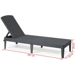 Sunlounger Jaipur Graphite 235162 Keter -Outdoor Furniture Store 15965207 3