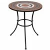 Bistro Table Terracotta And White 60 Cm Mosaic VidaXL -Outdoor Furniture Store 1599674 1