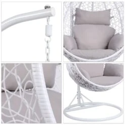 Yaheetech Rattan Swing Patio Garden Weave Hanging Egg Chair W/Cushion& Cover In Or Outdoor 9 Yaheetech Rattan Swing Patio Garden Weave Hanging Egg Chair W/Cushion& Cover In Or Outdoor -Outdoor Furniture Store 16054839 3