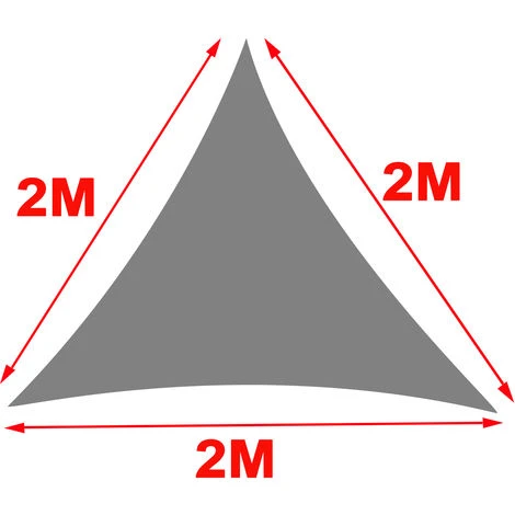 Greenbay Sun Shade Sail Garden Patio Party Sunscreen Awning Canopy 98% UV Block Triangle Cream 2x2x2m 5 Greenbay Sun Shade Sail Garden Patio Party Sunscreen Awning Canopy 98% UV Block Triangle Cream 2x2x2m - Image 3
