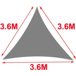 Greenbay Sun Shade Sail Garden Patio Party Sunscreen Awning Canopy 98% UV Block Triangle Sand 3.6x3.6x3.6m -Outdoor Furniture Store 16063560 3