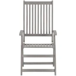 Garden Reclining Chairs 2 Pcs Grey Solid Acacia Wood VidaXL 10 Garden Reclining Chairs 2 Pcs Grey Solid Acacia Wood VidaXL -Outdoor Furniture Store 17078176 4