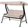 Outsunny Outdoor 3-person Garden Metal Padded Porch Swing Chair Bench Beige 2 Outsunny Outdoor 3-person Garden Metal Padded Porch Swing Chair Bench Beige -Outdoor Furniture Store 17274283 1