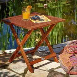 Folding Garden Table Acacia Wood 70x70x73cm Square Wooden Garden Foldable 9 Folding Garden Table Acacia Wood 70x70x73cm Square Wooden Garden Foldable -Outdoor Furniture Store 17463007 3