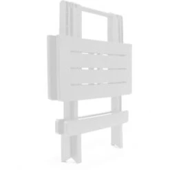 Folding Plastic Garden Side Table 45x43x50cm Green White Grey Weather Resistant White -Outdoor Furniture Store 17463132 3