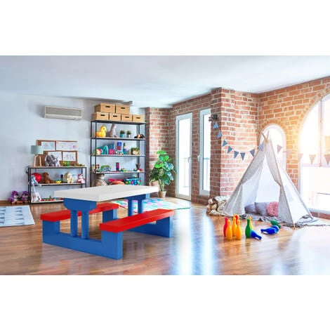 Deuba Kids Picnic Table Bench Set Parasol Children Garden Furniture Outdoor UV Protection Weatherproof 4 Deuba Kids Picnic Table Bench Set Parasol Children Garden Furniture Outdoor UV Protection Weatherproof - Image 2