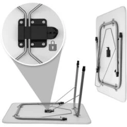 Deuba Table Camping Folding Portable Adjustable Tables Garden Dining 80x60 Cm -Outdoor Furniture Store 17463684 4