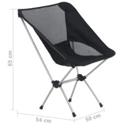 2x Folding Camping Chairs With Carry Bag 54x50x65 Cm Aluminium VidaXL -Outdoor Furniture Store 17687262 3