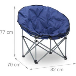 Relaxdays Camping Moon Chair, 120 Kg, Comfortable, XXL Foldable Garden Chair With Tote, Dark Blue 10 Relaxdays Camping Moon Chair, 120 Kg, Comfortable, XXL Foldable Garden Chair With Tote, Dark Blue -Outdoor Furniture Store 17716813 4