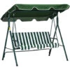 Outsunny Outdoor Metal Hammock Swing Chair 3-Seater Patio Bench Garden Green 1 Outsunny Outdoor Metal Hammock Swing Chair 3-Seater Patio Bench Garden Green -Outdoor Furniture Store 17810781 1