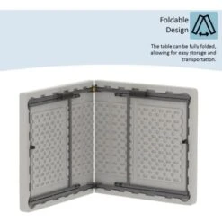 4ft Folding Table Camping Dining Heavy Duty Trestle Garden Outdoor Picnic Party Table