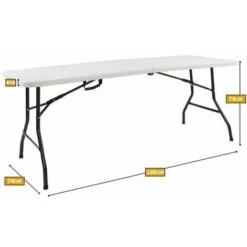 KMS WestWood 6 FT Plastic Folding Table -Outdoor Furniture Store 18019643 4