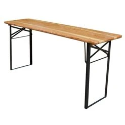 KMS BIRCHTREE Wooden Folding Beer Table Bench Set Trestle -Outdoor Furniture Store 18019647 4