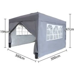 KMS BIRCHTREE Pop Up Gazebo 3X3M Grey -Outdoor Furniture Store 18019700 5