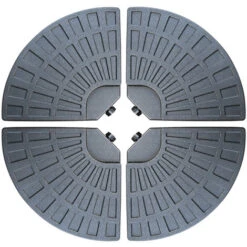 Greenbay Set Of 4 Sector Black Parasol Base Stand Weight For Cantilever & Banana Hanging Umbrellas