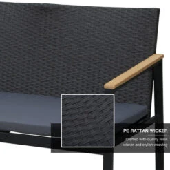 Outsunny 4-Piece Cushioned Outdoor Rattan Wicker Chair And Loveseat Furniture 11 Outsunny 4-Piece Cushioned Outdoor Rattan Wicker Chair And Loveseat Furniture -Outdoor Furniture Store 18176042 5