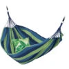 Relaxdays Hammock, XXL Hanging Mat For 2 Adults, Portable, In- & Outdoor, Made Of Cotton, 150x272 Cm, Blue-Green -Outdoor Furniture Store 18265471 1