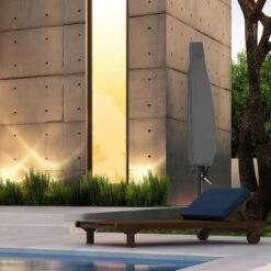 Deuba Sun Parasol Cover Garden Cantilever Umbrella Waterproof Breathable 160 G/m² Polyester Covering Anthracite, Für 3m Schirm (de) -Outdoor Furniture Store 18381382 3