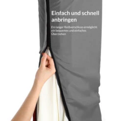 Deuba Sun Parasol Cover Garden Cantilever Umbrella Waterproof Breathable 160 G/m² Polyester Covering Anthracite, Für 3m Schirm (de) -Outdoor Furniture Store 18381382 4