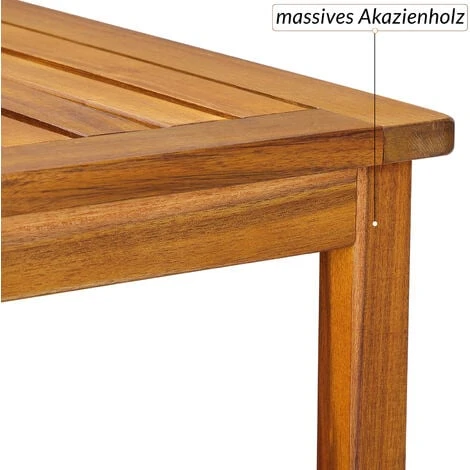 Casaria Garden Side Table Washington Made Of Solid Acacia Wood 45x45x45cm Indoor Outdoor Tea Table Balcony Wooden Flower Stool 6 Casaria Garden Side Table Washington Made Of Solid Acacia Wood 45x45x45cm Indoor Outdoor Tea Table Balcony Wooden Flower Stool - Image 4