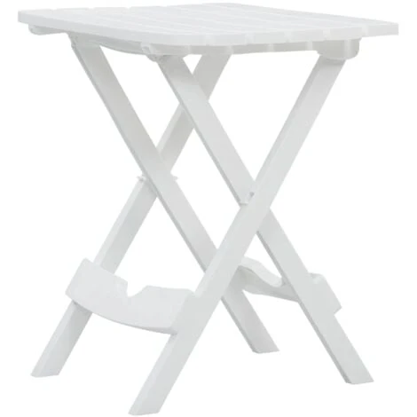 Folding Garden Table 45.5x38.5x50 Cm White VidaXL 4 Folding Garden Table 45.5x38.5x50 Cm White VidaXL - Image 2