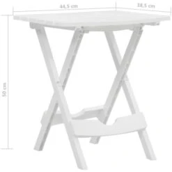 Folding Garden Table 45.5x38.5x50 Cm White VidaXL 9 Folding Garden Table 45.5x38.5x50 Cm White VidaXL -Outdoor Furniture Store 18456037 3