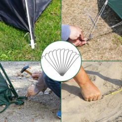 Pegs Ground Nails Ø 3.5mm Steel Galvanised Robust Weatherproof 50 Pegs -Outdoor Furniture Store 18456748 4