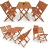 Sydney Wooden Garden Dining Table And Chairs Set 4 Seater FSC®-Certified Acacia Wood 5pcs 4 Chairs 1 Table Foldable Wood Patio Outdoor Furniture -Outdoor Furniture Store 18456851 1
