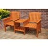 KMS BIRCHTREE Garden Love Seat LS02 Natural -Outdoor Furniture Store 18669652 1