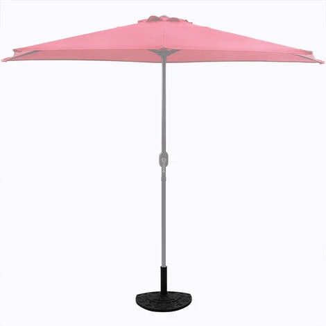 Deuba Half-Round Semi Circle Parasol Base Stand Holder 9 KG Weight Fits Up To 5cm Pole Flower Design Sturdy & Heavy Duty Weatherproof Black 7 Deuba Half-Round Semi Circle Parasol Base Stand Holder 9 KG Weight Fits Up To 5cm Pole Flower Design Sturdy & Heavy Duty Weatherproof Black - Image 5
