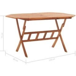 Folding Garden Table 135x85x75 Cm Solid Acacia Wood VidaXL 9 Folding Garden Table 135x85x75 Cm Solid Acacia Wood VidaXL -Outdoor Furniture Store 18804542 3