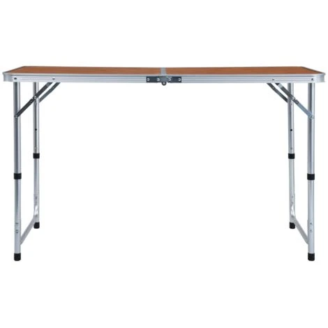 Foldable Camping Table Aluminium 120x60 Cm VidaXL 6 Foldable Camping Table Aluminium 120x60 Cm VidaXL - Image 4