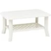 Coffee Table White 90x60x46 Cm Plastic VidaXL -Outdoor Furniture Store 18804876 1