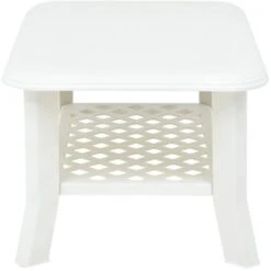 Coffee Table White 90x60x46 Cm Plastic VidaXL -Outdoor Furniture Store 18804876 4