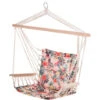 Outsunny Hammock Hanging Rope Chair Swing W/ Cushion 120KG Multicoloured Floral
