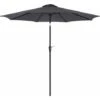 Songmics 3 M Garden Parasol Umbrella With Solar-Powered LED Lights, Sunshade With UPF 50+ Protection, Tilting, Crank Handle For Opening Closing, Base Not Included, Grey GPU33GY -Outdoor Furniture Store 18919858 1