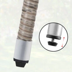 Casaria Poly Rattan Garden Side Table Patio Balcony Ø60cm Round Frosted Glass Outdoor Furniture Grey Beige -Outdoor Furniture Store 18946172 5