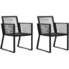 Garden Chairs 2 Pcs Black PVC Rattan VidaXL -Outdoor Furniture Store 19068784 1
