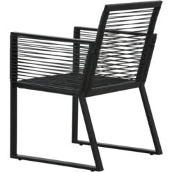 Garden Chairs 2 Pcs Black PVC Rattan VidaXL 11 Garden Chairs 2 Pcs Black PVC Rattan VidaXL -Outdoor Furniture Store 19068784 5